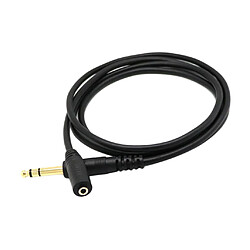 1,5 M PVC Noir Durable 6,35 Mm à 3,5 Mm Mâle Connecteur De Câble Audio Femelle pas cher