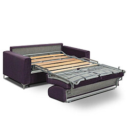 Avis Inside 75 Canapé convertible express JACKSON 120cm comfort BULTEX® 12cm sommier lattes RENATONISI tweed violet