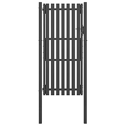 vidaXL Portail de clôture de jardin Acier 1x2,5 m Anthracite