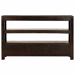 Maison Chic Meuble TV scandinave - Banc TV pour salon Bois d'acacia solide 90 x 30 x 55 cm Marron foncé -MN83274