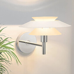 NETTLIFE Applique murale intérieur pour chambre à coucher - Design en métal blanc, créative lampe de couloir G9 Sans ampoule (Max. 25W).