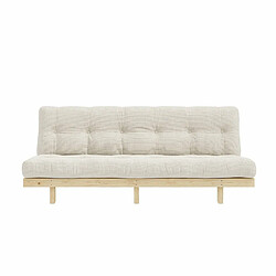 Inside 75 Banquette convertible futon LEAN pin coloris ivoire couchage 130x190 cm.