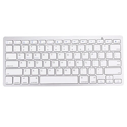 Wewoo Clavier sans fil QWERTY argent pour Windows / iPad / iPhone BK-3001 Bluetooth sans 78 touches ultra-mince