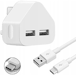 GUPBOO Adaptateur secteur UK PLUG TO 2X USB 10.5W 2.1A,JL1607