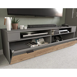 Acheter Bestmobilier Wexford - meuble tv - gris et bois - 140 cm