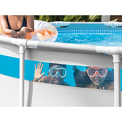 Acheter Kit piscine tubulaire Intex Prism Frame Clear Window ronde 4,88 x 1,22 m + 6 cartouches de filtration