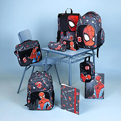 Acheter Trousse Scolaire avec Accessoires Spiderman 43 Pièces Noir (12,5 x 6,5 x 19,5 cm)