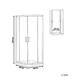 Avis Beliani Cabine de douche JUKATAN 90 x 90 x 185 cm Noir