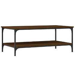 vidaXL Table basse chêne marron 100x55x40 cm bois d'ingénierie