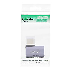 InLine® Adaptateur USB4 USB Type-C mâle/Femelle coudé Droite/Gauche, Aluminium, Gris pas cher