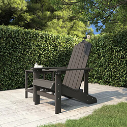 vidaXL Chaise Adirondack de jardin PEHD anthracite 