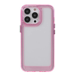 Coque en TPU + acrylique anti-rayures, transparent rose pour votre Apple iPhone 13 Pro 6.1 pouces