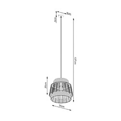 Luminaire Center Suspension Brilo Acier,Corde Noir pas cher