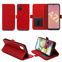 Xeptio Samsung Galaxy A71 Etui Protection Portefeuille rouge à Rabat avec Porte Cartes - Housse Folio Coque Silicone Antichoc Smartphone 2020 - Accessoires Pochette