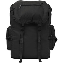 vidaXL Sac à dos en style d'armée 65 L Noir