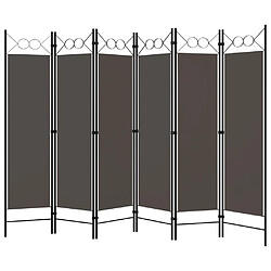 vidaXL Cloison de séparation 6 panneaux Anthracite 240x180 cm