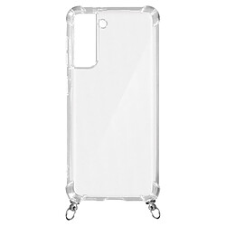 Avizar Coque Galaxy S21 Anneau personnalisable avec bijou/Chaîne - Transparent