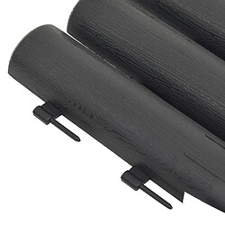 Acheter vidaXL Bordures de pelouse 36 pcs Anthracite 10 m PP