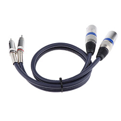 câble de raccordement double XLR mâle à double RCA mâle, cordon audio 2-XLR à 2 RCA 50cm pas cher