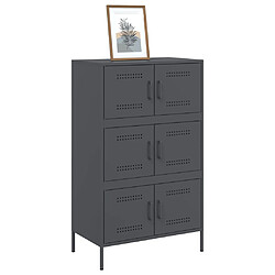 Avis vidaXL Buffet haut anthracite 68x39x113 cm acier