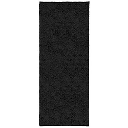 vidaXL Tapis shaggy PAMPLONA poils longs moderne noir 80x200 cm