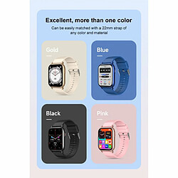 Avis Montre Smart Watch 1.85 Hd Écran Sang Oxygène Surveillance De La Température Corporelle Charge Magnétique Montre-Bracelet Bleu