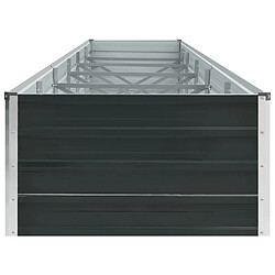 Avis vidaXL Lit surélevé de jardin Acier galvanisé 480x80x45 cm Anthracite