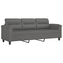 Acheter Maison Chic Ensemble de canapés 2 pcs coussins, Canapé droit Sofa pour Salon gris foncé tissu microfibre -GKD645901