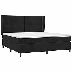 Avis Maison Chic Lit Adulte - Lit simple Lit à sommier tapissier avec matelas moelleux - Meuble de Chambre - Noir 180x200 cm Velours -MN48562