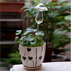 Wewoo Champignon Forme Plantes d'intérieur Fleurs Alimentation en eau Arrosage automatique Dispositifs verre transparent Vert pas cher