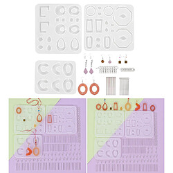 203 Pièces Bricolage Silicone Boucle D'oreille Moule Ensemble époxy Coulée Boucle D'oreille Fabrication De Bijoux