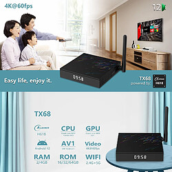 Acheter Box Android TV 4K Quad Core 4GB 64GB WiFi BT5.0 Multilingue YONIS