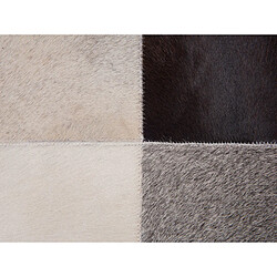 Acheter Beliani Tapis marron et beige en cuir 160 x 230 cm SOKE