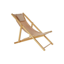 Pegane Lot 4 chaises longue en bois MDF avec coussin - Largeur 57,5 x Hauteur 77 x Profondeur 113 cm