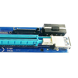 Acheter PE503 PCI-E Riser Card 4PIN SATA PCIE 1X 16X Adaptateur pour Bitcoin, Installation Simple