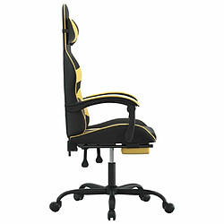 Acheter Maison Chic Chaise de jeu, Chaise gaming avec repose-pied, Fauteuil gamer,Chaise de Bureau Noir et doré Similicuir -GKD60719