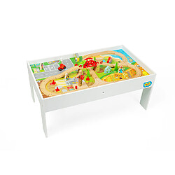 Bigjigs Rail Ensemble Train et Table - 50 Pièces