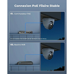 Avis Reolink Caméra de Sécurité 12MP PoE Dôme avec Vision Nocturne en Couleur, Détection de Personne/Véhicule