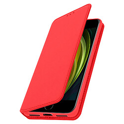 Avizar Housse iPhone SE 2022 / 2020 et 8 / 7 Folio Portefeuille Fonction Support rouge