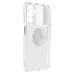 Avizar Coque pour Galaxy A14 4G et 5G avec Cache Caméra Coulissant Bague Support blanc