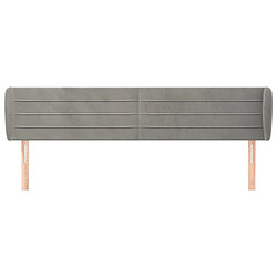 Avis Maison Chic Tête de lit scandinave avec oreilles,meuble de chambre Gris clair 163x23x78/88 cm Velours -MN87035