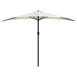 Avis Helloshop26 Parasol de balcon avec mât en aluminium 300 x 150 cm demi sable 02_0008305