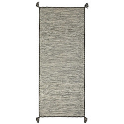 Thedecofactory SAHARA - Tapis 100% coton tissé et tressé blanc 50x120 