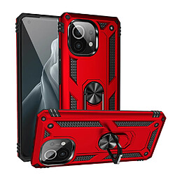 Coque en TPU Anti-chute hybride avec béquille rouge pour votre Xiaomi Mi 11