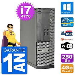 PC Dell Optiplex 3020 SFF i7-4770 RAM 4Go Disque Dur 250Go Windows 10 Wifi - Occasion