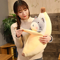 Avis Universal 60cm mignon dessin animé animal banane peluche fruit doux Plush taie d'oreiller super doux enfant jouet bébé poupée cadeau d'anniversaire | Peluche animal en peluche (chat)