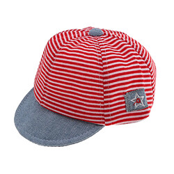 bébé garçon chapeaux rayé coton doux chapeau de baseball chapeau de soleil béret rouge