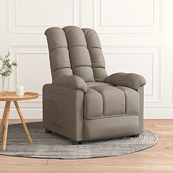 vidaXL Fauteuil inclinable Taupe Tissu