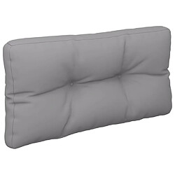 Avis vidaXL Coussins de palette lot de 2 gris tissu