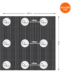 Acheter Ecd Germany Filet de protection visuelle de jardin natte en PVC 140x600cm clôture anthracite